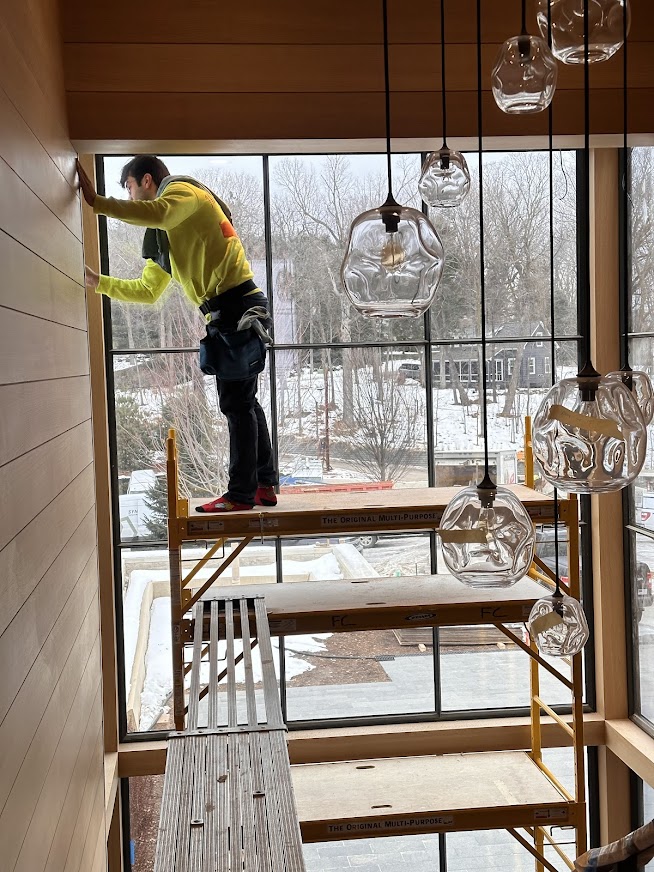 Deep cleaning services for window detail cleaning in a Wayzata home